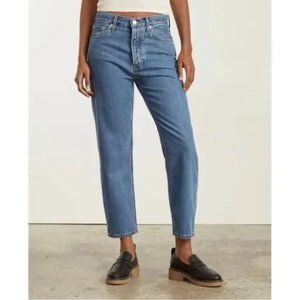 Everlane Summer Slouch High Rise Straight Leg Jeans Blue 27